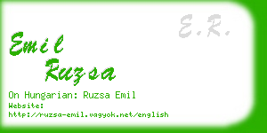 emil ruzsa business card